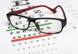 glasses and eye chart